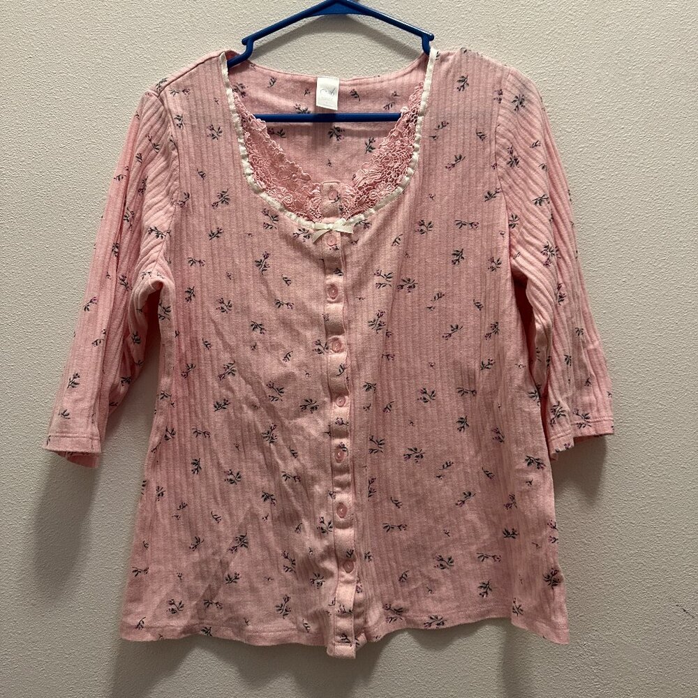 Women's Adonna Sleepwear Sleep Top Size L